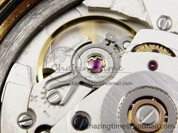 TopPick Day Date 36 YG TWSF Best Edition Orange Red Roman Diamonds Dial on YG Bracelet A 1615