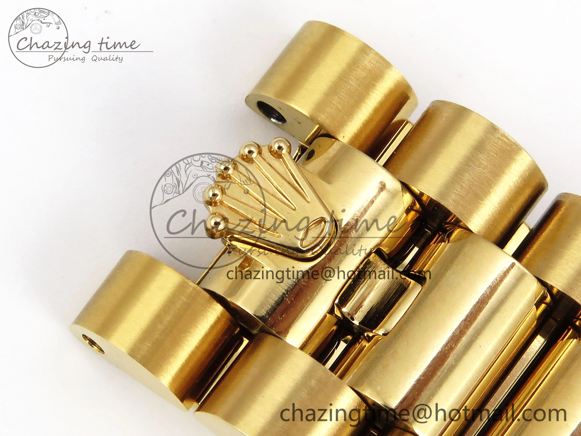 TopPick Day Date 36 YG TWSF Best Edition Orange Red Roman Diamonds Dial on YG Bracelet A 1615