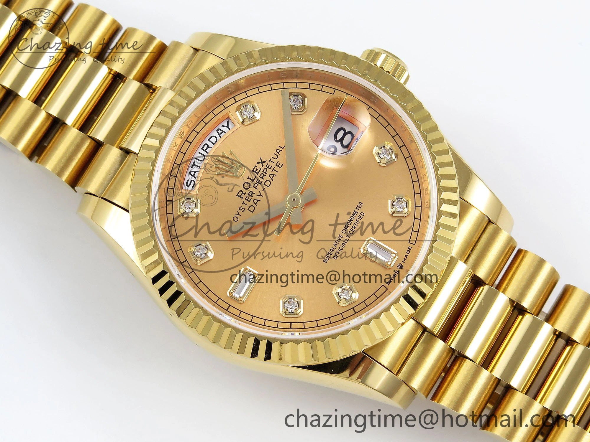 Tailored Day Date 36 YG TWSF Best Edition YG Diamonds Dial on YG Bracelet A 1616