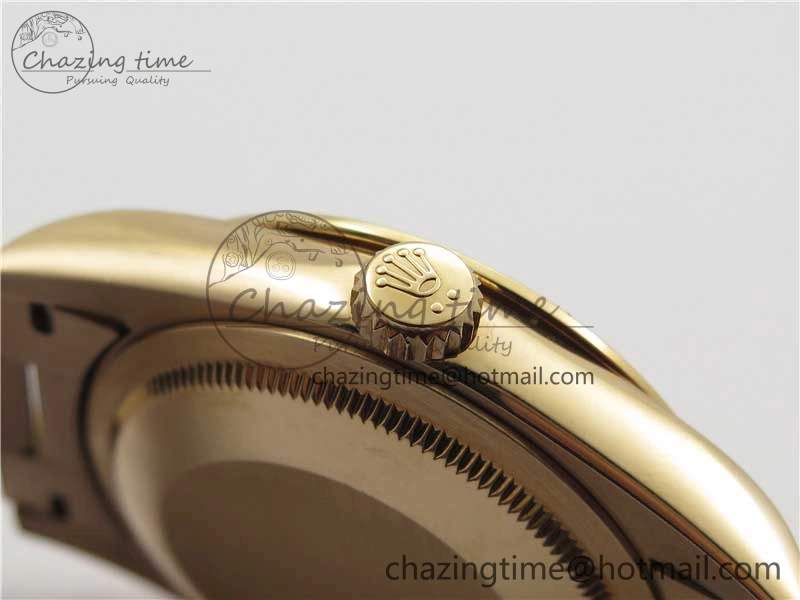 WrinkleFree Day-Date 36mm 128235 RG Crystal BP Best Edition RG Crystal Marker Dial on RG President Bracelet A 10356