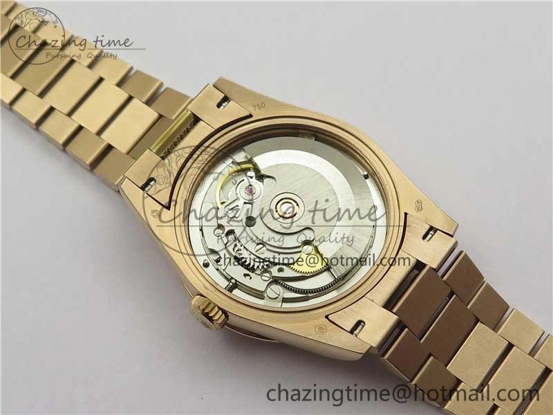 WrinkleFree Day-Date 36mm 128235 RG Crystal BP Best Edition RG Crystal Marker Dial on RG President Bracelet A 10356