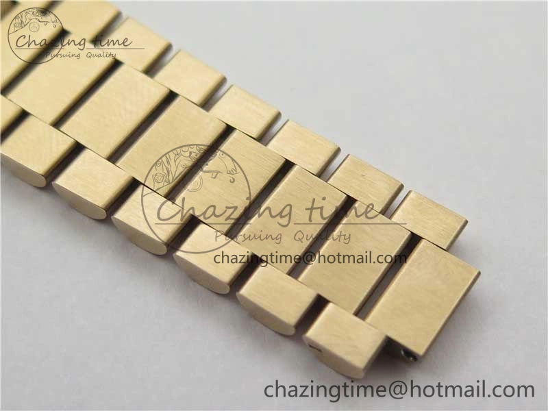 WrinkleFree Day-Date 36mm 128235 RG Crystal BP Best Edition RG Crystal Marker Dial on RG President Bracelet A 10356