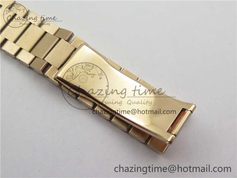WrinkleFree Day-Date 36mm 128235 RG Crystal BP Best Edition RG Crystal Marker Dial on RG President Bracelet A 10356