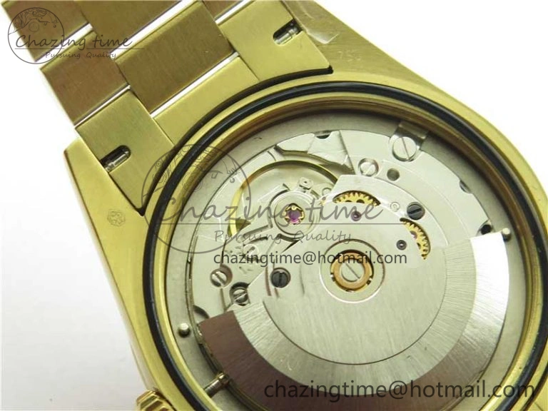 SmartChoice Day-Date 36mm 128235 YG Crystal BP Best Edition White MOP Crystal Marker Dial on YG President Bracelet A 10345