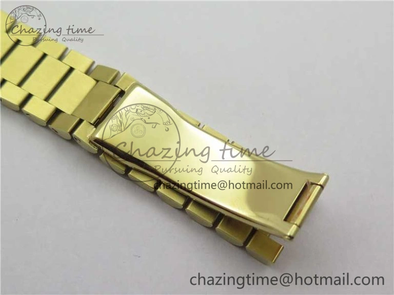 Elegant Day-Date 36mm 128235 YG Crystal BP Best Edition YG Crystal Marker Dial on YG President Bracelet A 2672