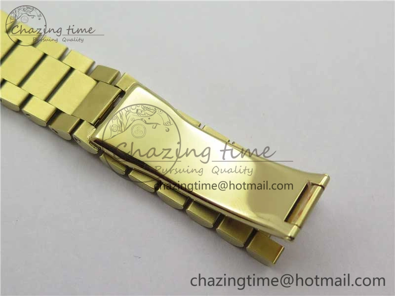 Elegant Day-Date 36mm 128235 YG Crystal BP Best Edition YG Crystal Marker Dial on YG President Bracelet A 2672