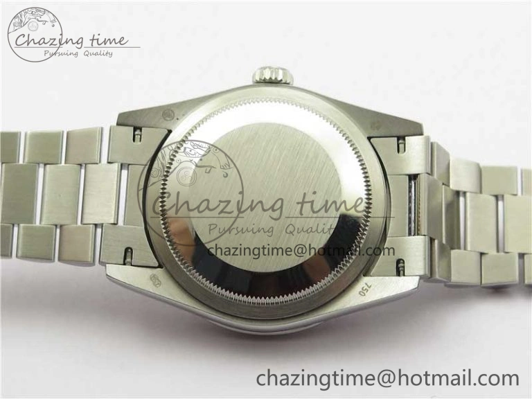 Day-Date 36mm 128239 SS Crystal BP Best Edition Blue Crystal Marker Dial on SS President Bracelet A Timeless 2677