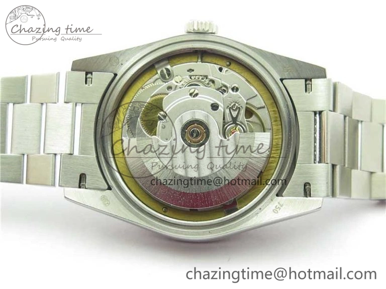 Chic Day-Date 36mm 128239 SS Crystal BP Best Edition Gray Crystal Marker Dial on SS President Bracelet A 10348