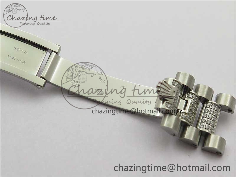 Day-Date 36mm 128239 SS Crystal BP Best Edition Silver Crystal Marker Dial on SS President Bracelet A Reliable 2678