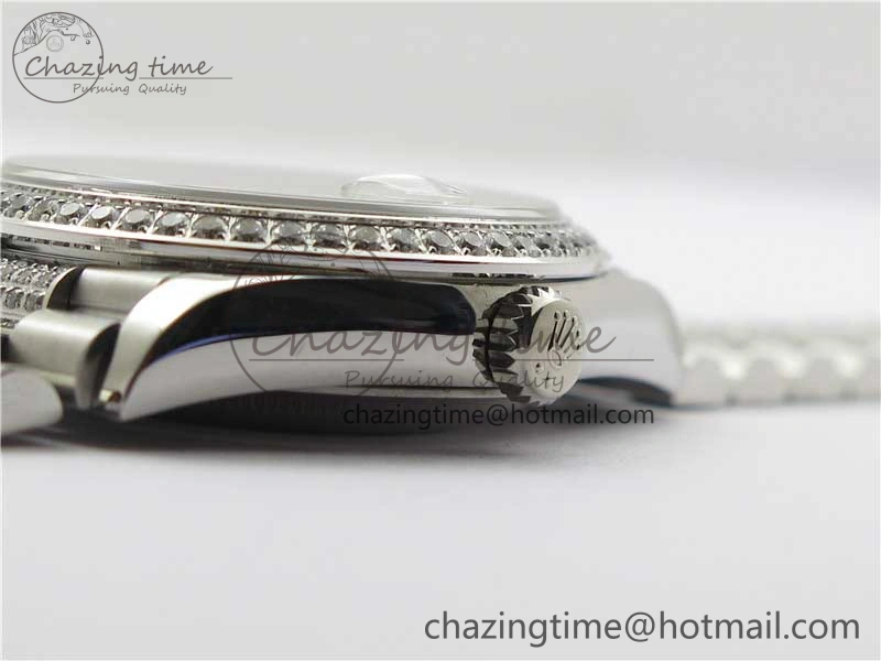 Day-Date 36mm 128239 SS Crystal BP Best Edition Silver Crystal Marker Dial on SS President Bracelet A Reliable 2678