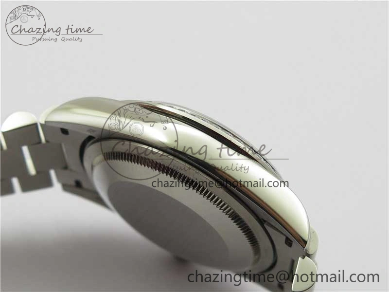 Snug Day-Date 36mm 128239 SS Crystal BP Best Edition White MOP Crystal Marker Dial on SS President Bracelet A 2682