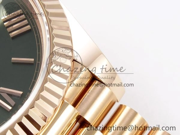 Day Date 40 RG 228235 ARF 1:1 Best Edition Green Roman Dial on President Bracelet VR Stretchable 1509