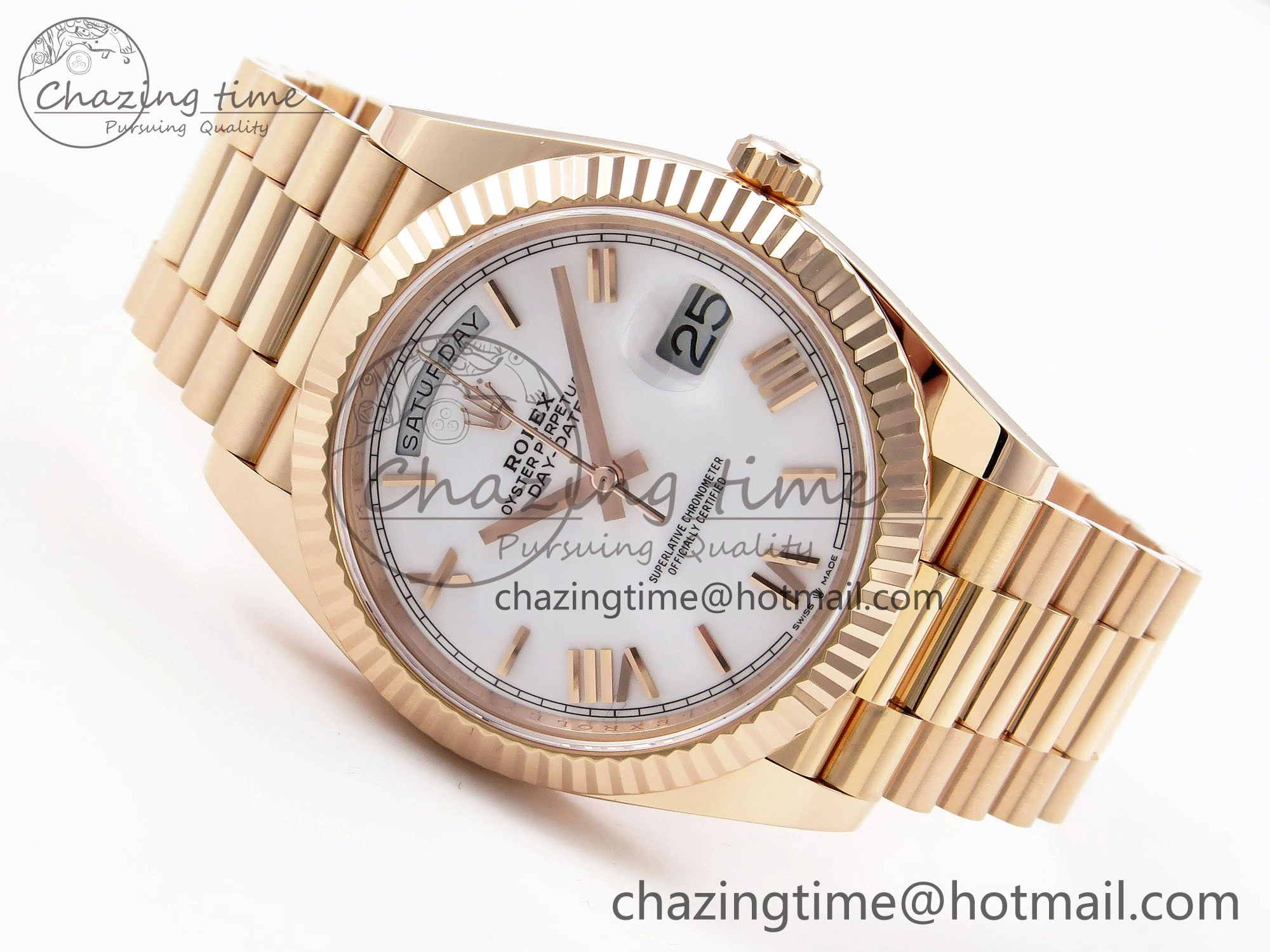Day Date 40 RG 228235 ARF 1:1 Best Edition White Roman Dial on President Bracelet VR BestValue 1510