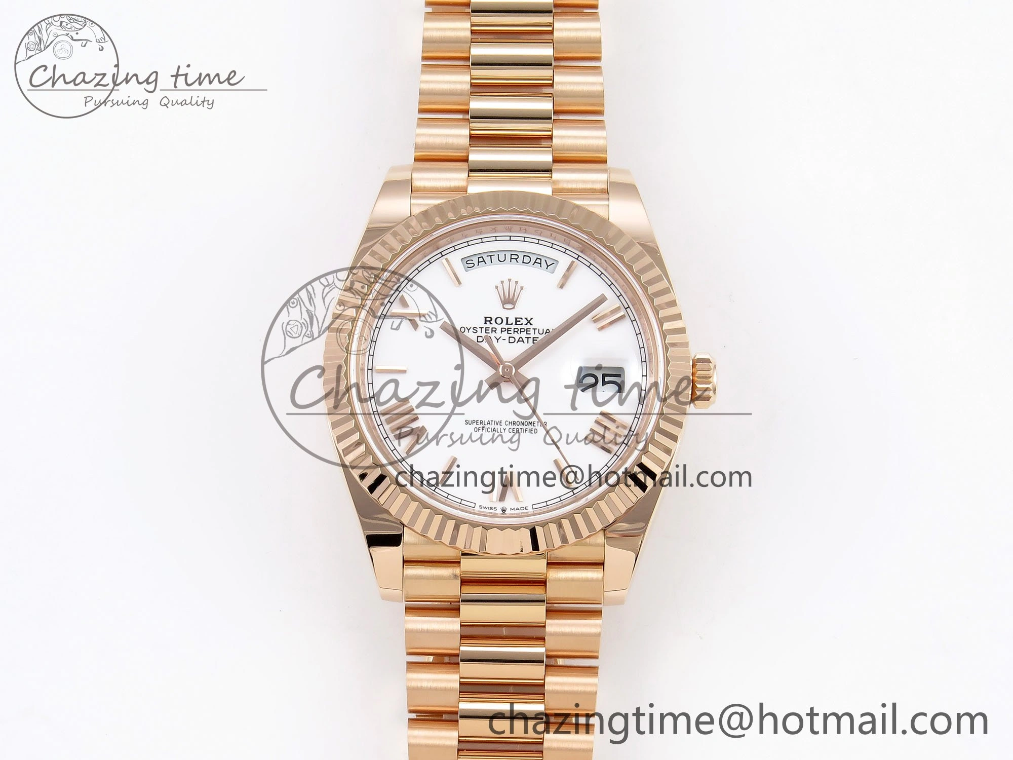 Day Date 40 RG 228235 ARF 1:1 Best Edition White Roman Dial on President Bracelet VR BestValue 1510