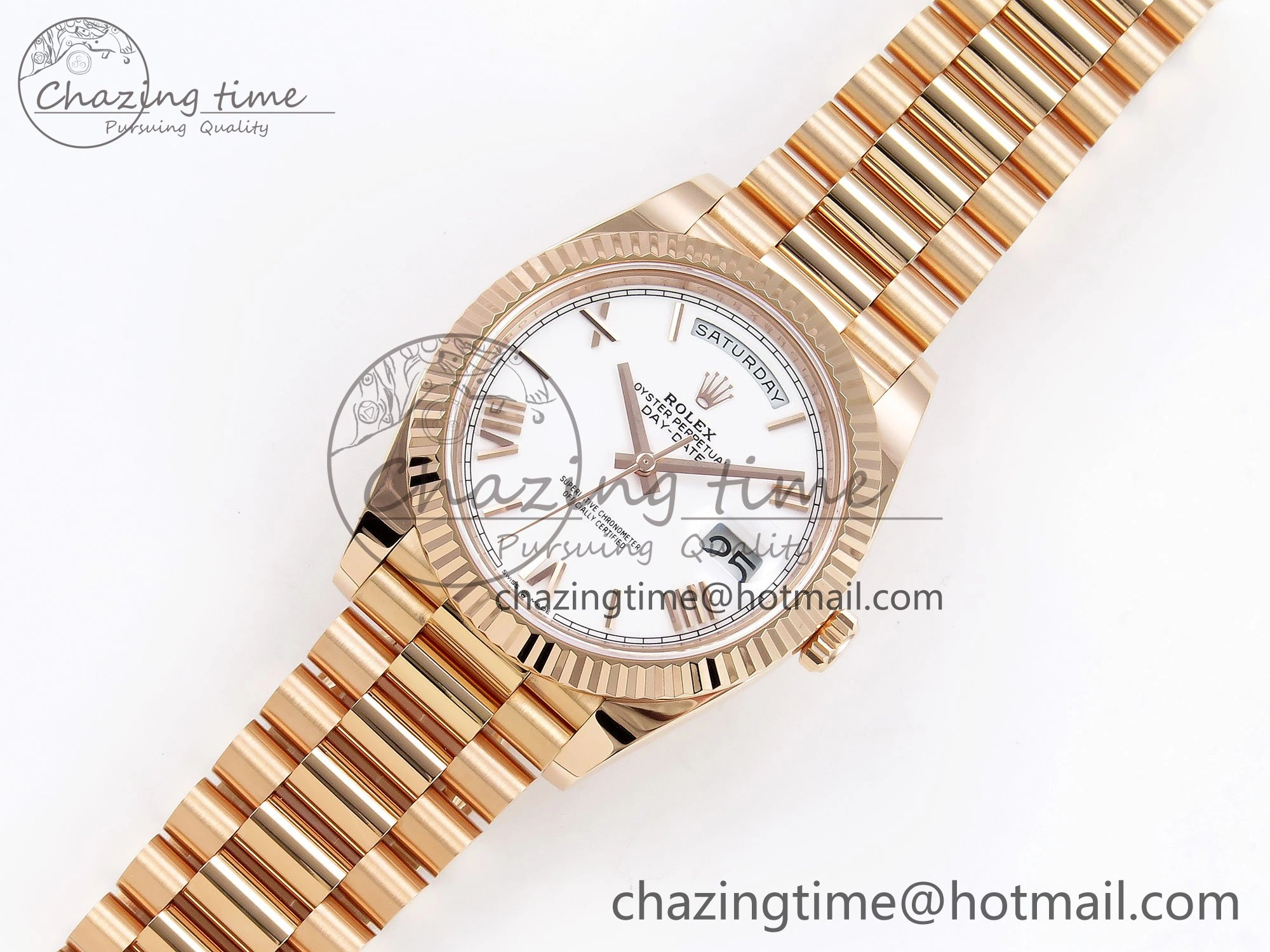 Day Date 40 RG 228235 ARF 1:1 Best Edition White Roman Dial on President Bracelet VR BestValue 1510