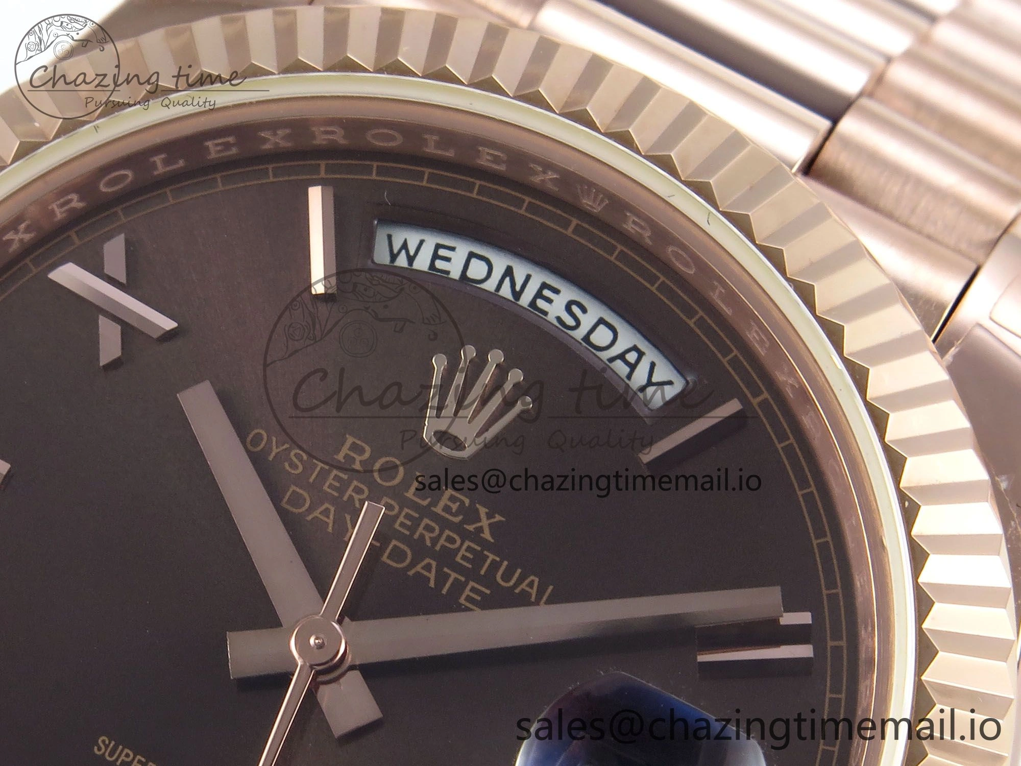 Efficient Day Date 40 RG 228235 KF 1:1 Best Edition Brown Roman Dial on President Bracelet VR3255 (Gain Weight) 838