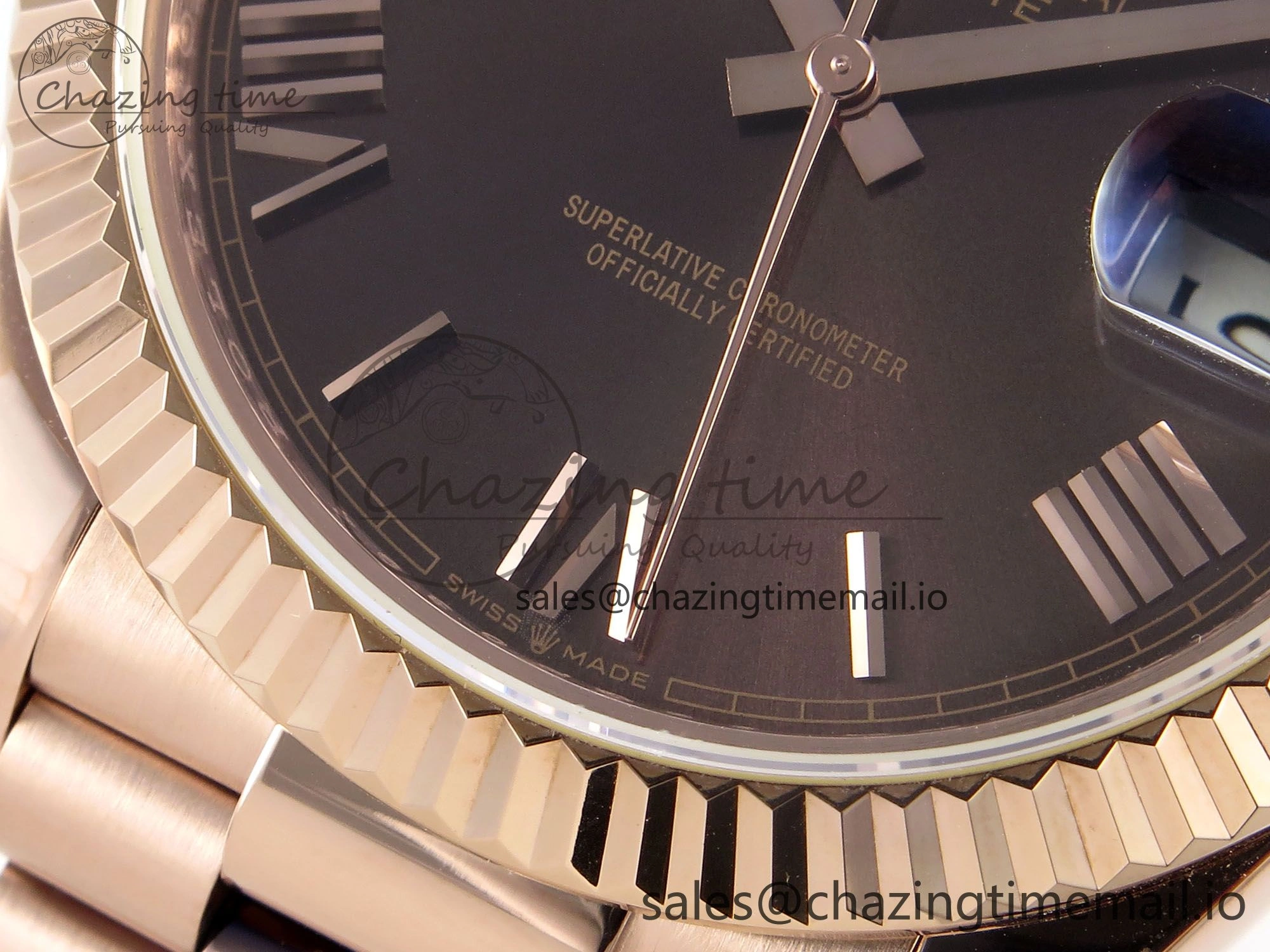 Efficient Day Date 40 RG 228235 KF 1:1 Best Edition Brown Roman Dial on President Bracelet VR3255 (Gain Weight) 838