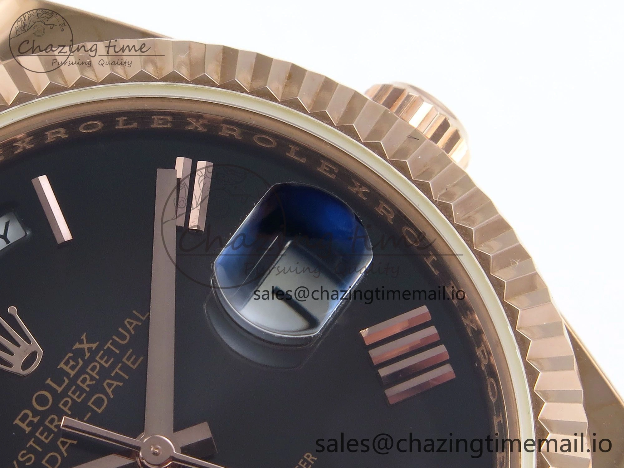 Chic Day Date 40 RG 228235 KF 1:1 Best Edition Gray Roman Dial on President Bracelet VR3255 (Gain Weight) 833