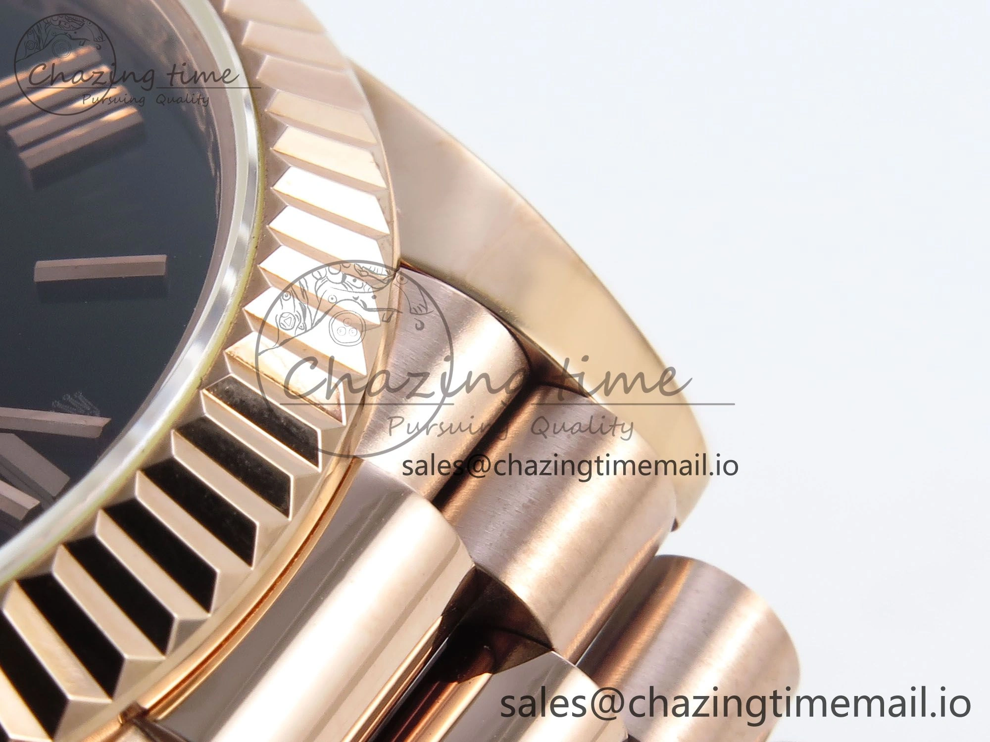 Chic Day Date 40 RG 228235 KF 1:1 Best Edition Gray Roman Dial on President Bracelet VR3255 (Gain Weight) 833