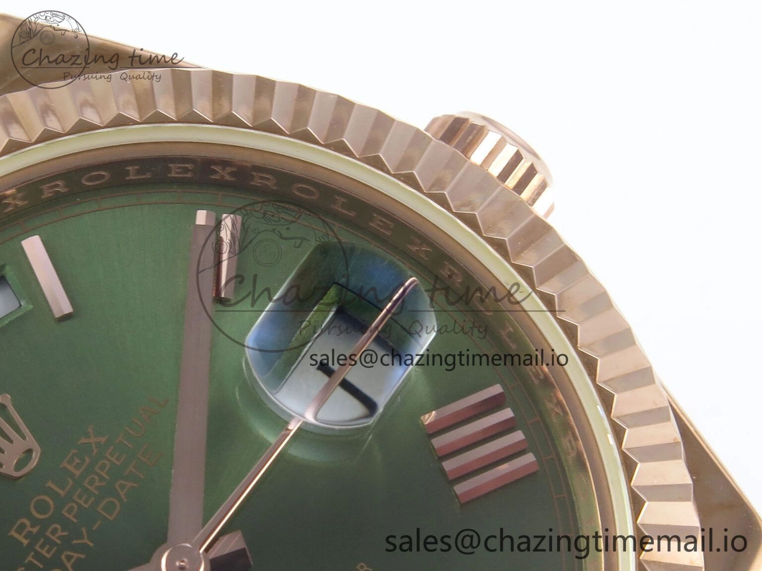 Day Date 40 RG 228235 KF 1:1 Best Edition Green Roman Dial on President Bracelet VR3255 (Gain Weight) Upgraded 834