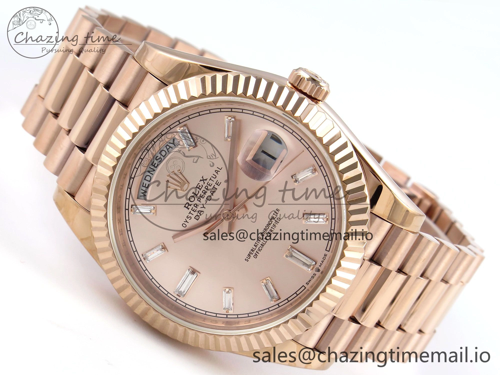 Colorful Day Date 40 RG 228235 KF 1:1 Best Edition RG Crystal Dial on President Bracelet VR3255 (Gain Weight) 836