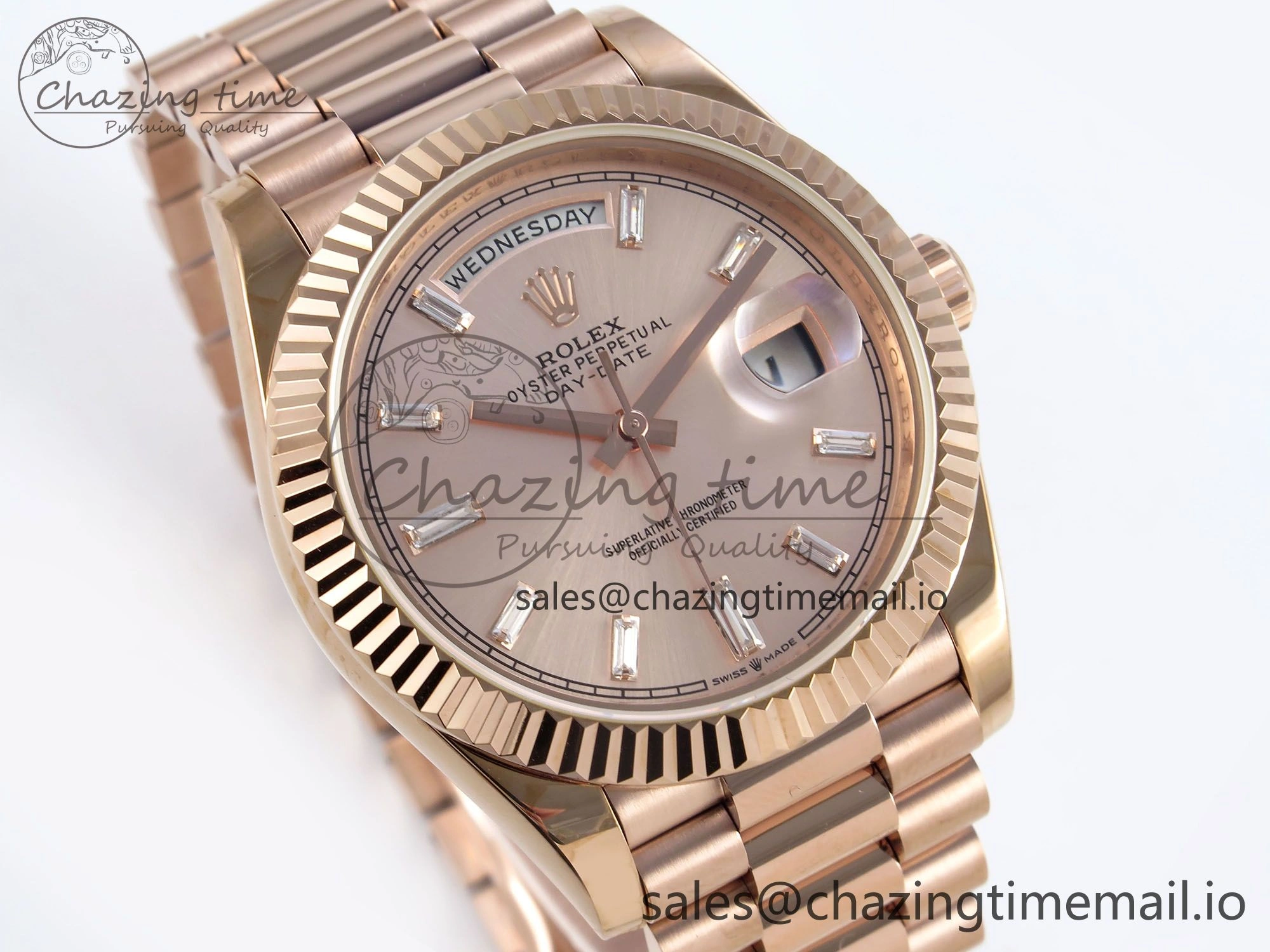 Colorful Day Date 40 RG 228235 KF 1:1 Best Edition RG Crystal Dial on President Bracelet VR3255 (Gain Weight) 836