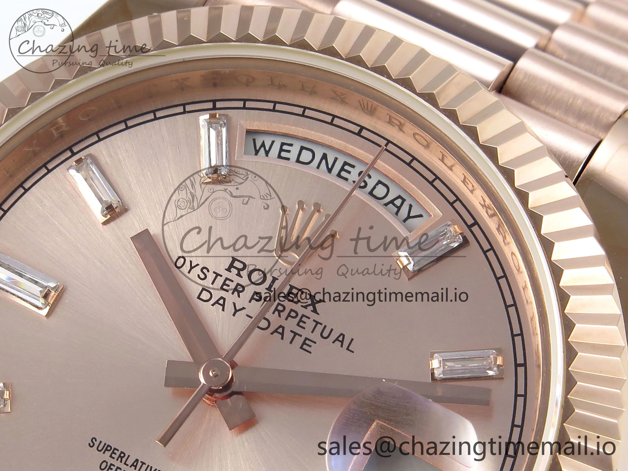 Colorful Day Date 40 RG 228235 KF 1:1 Best Edition RG Crystal Dial on President Bracelet VR3255 (Gain Weight) 836