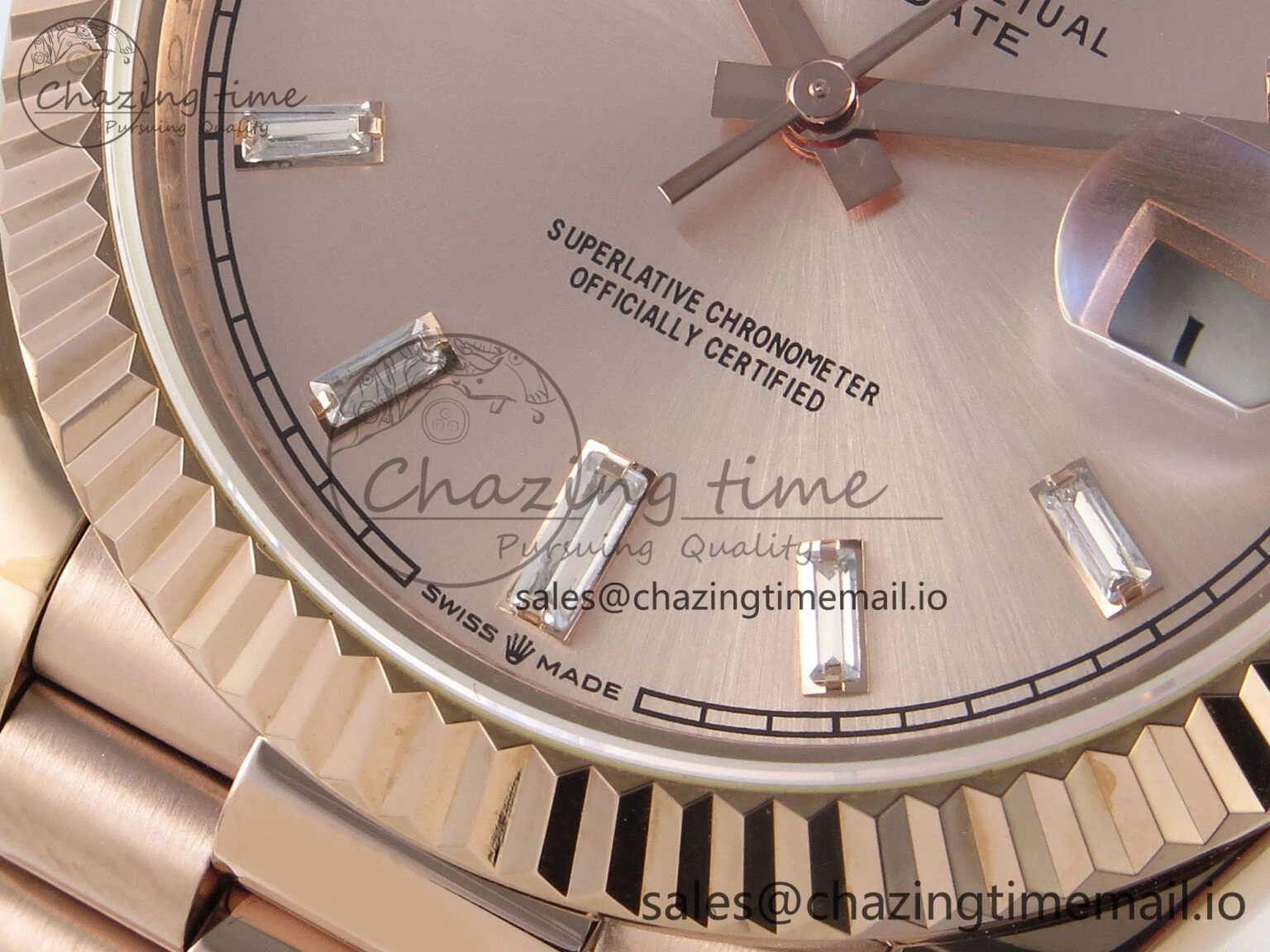 Colorful Day Date 40 RG 228235 KF 1:1 Best Edition RG Crystal Dial on President Bracelet VR3255 (Gain Weight) 836