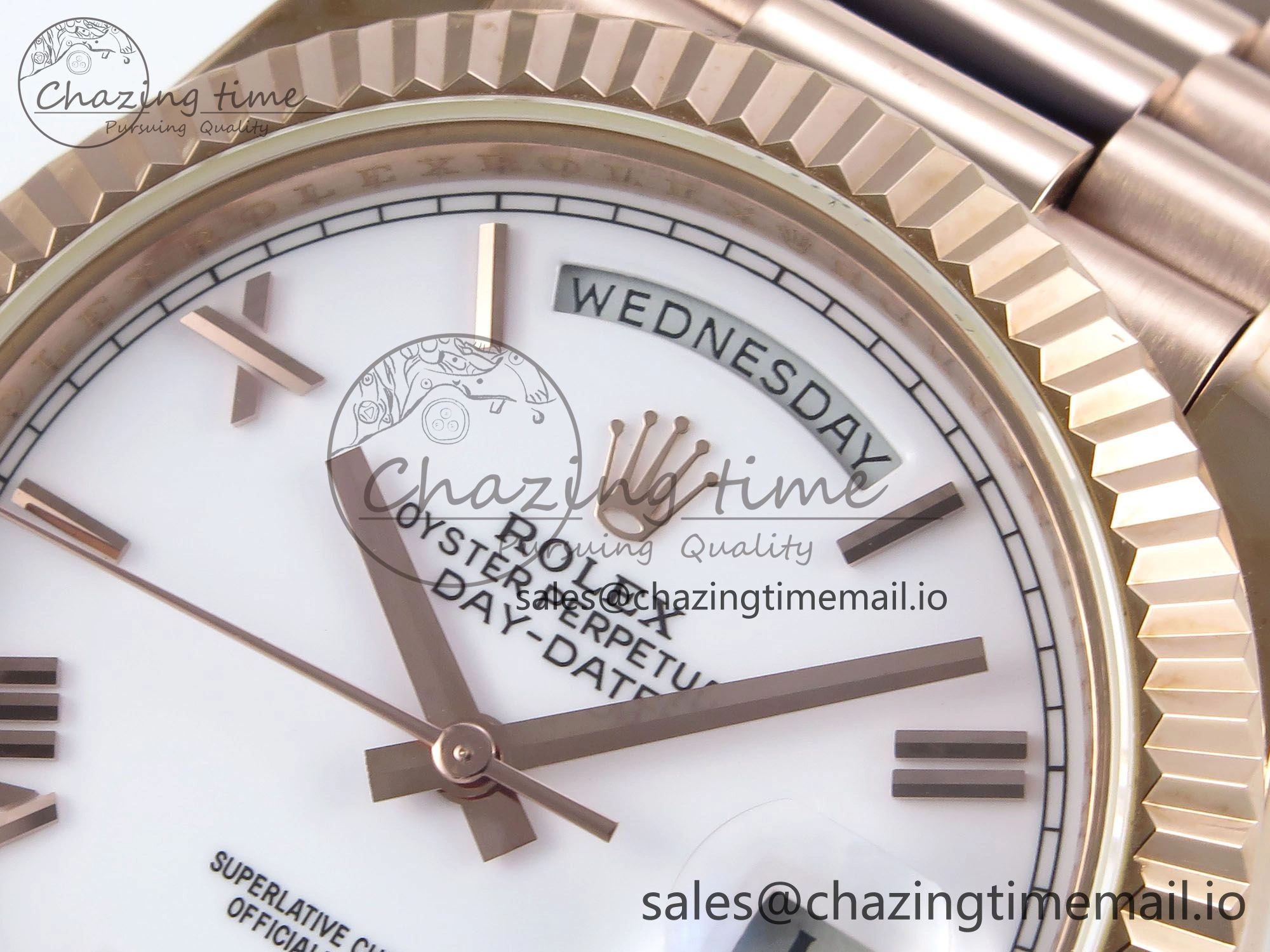 Day Date 40 RG 228235 KF 1:1 Best Edition White Roman Dial on President Bracelet VR3255 (Gain Weight) WaterResistant 832