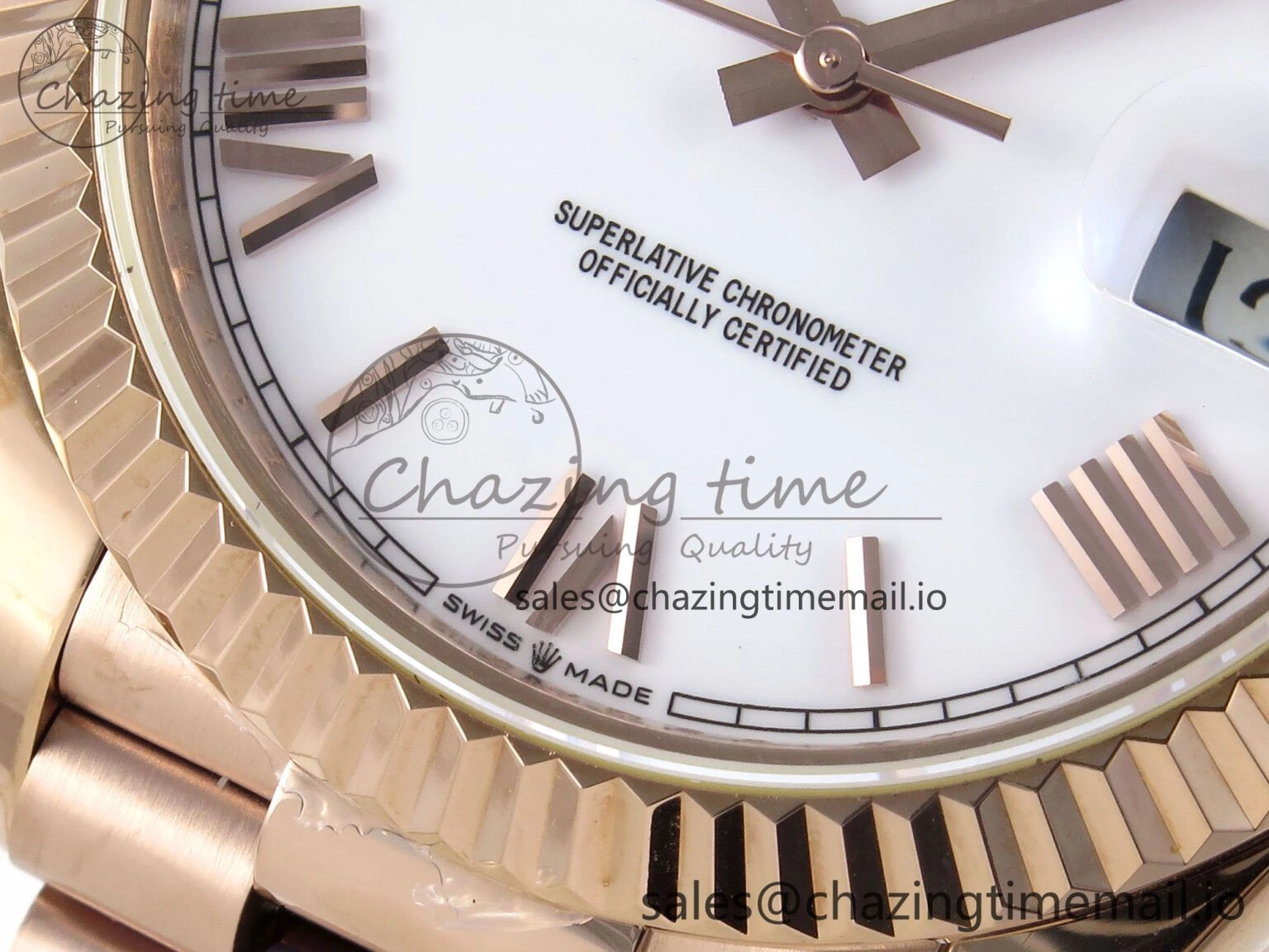 Day Date 40 RG 228235 KF 1:1 Best Edition White Roman Dial on President Bracelet VR3255 (Gain Weight) WaterResistant 832