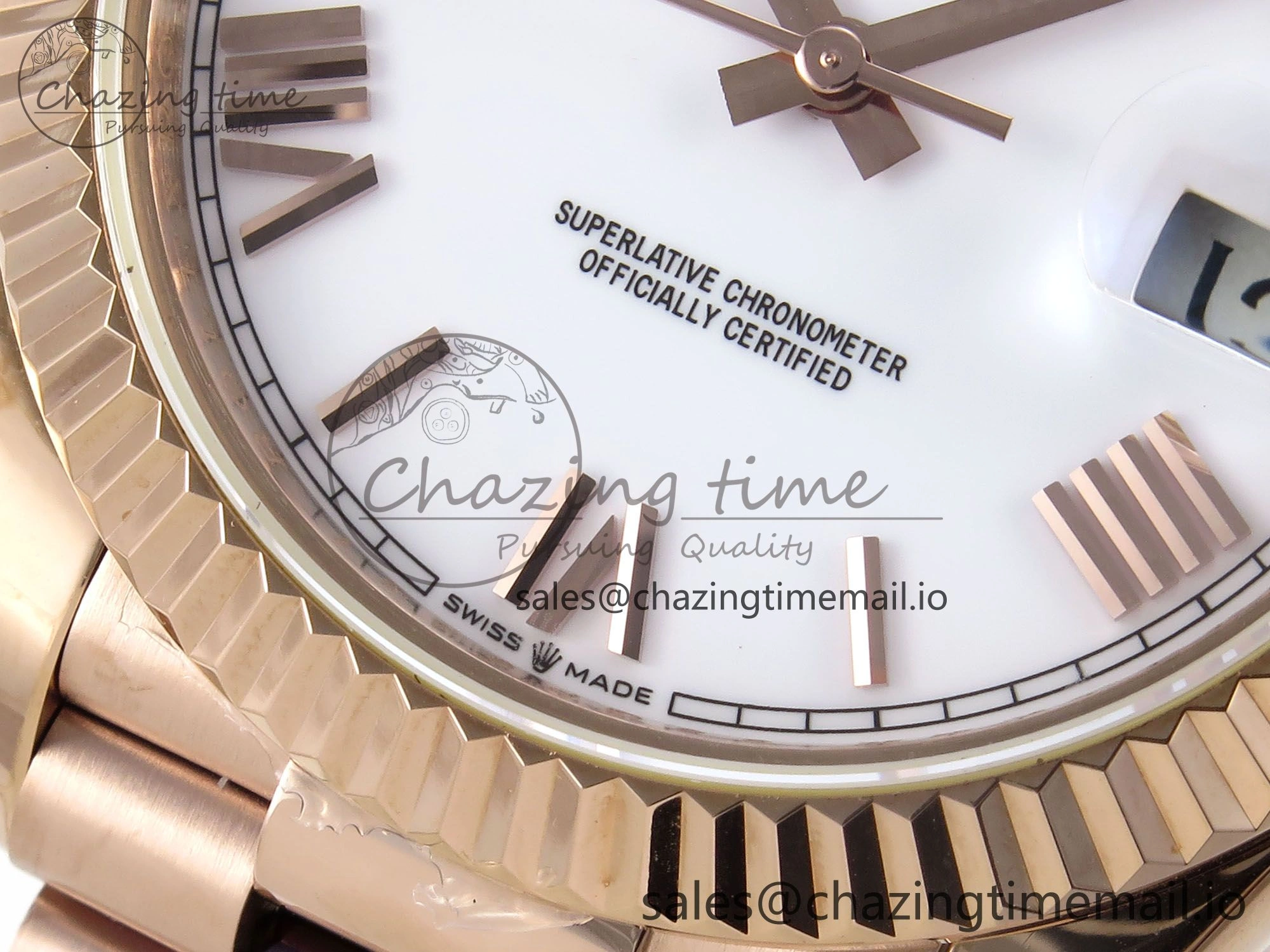 Day Date 40 RG 228235 KF 1:1 Best Edition White Roman Dial on President Bracelet VR3255 (Gain Weight) WaterResistant 832
