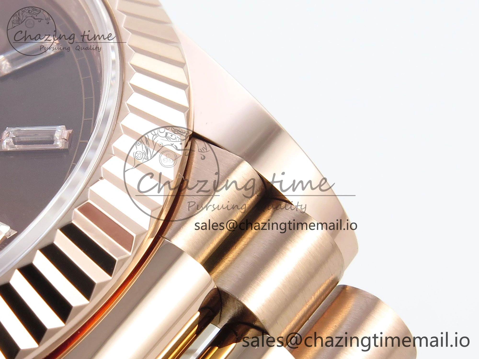 ComfortFit Day Date 40 RG 228235 Noob 1:1 Best Edition Brown Crystal Dial on President Bracelet A2836 (Gain Weight) 790