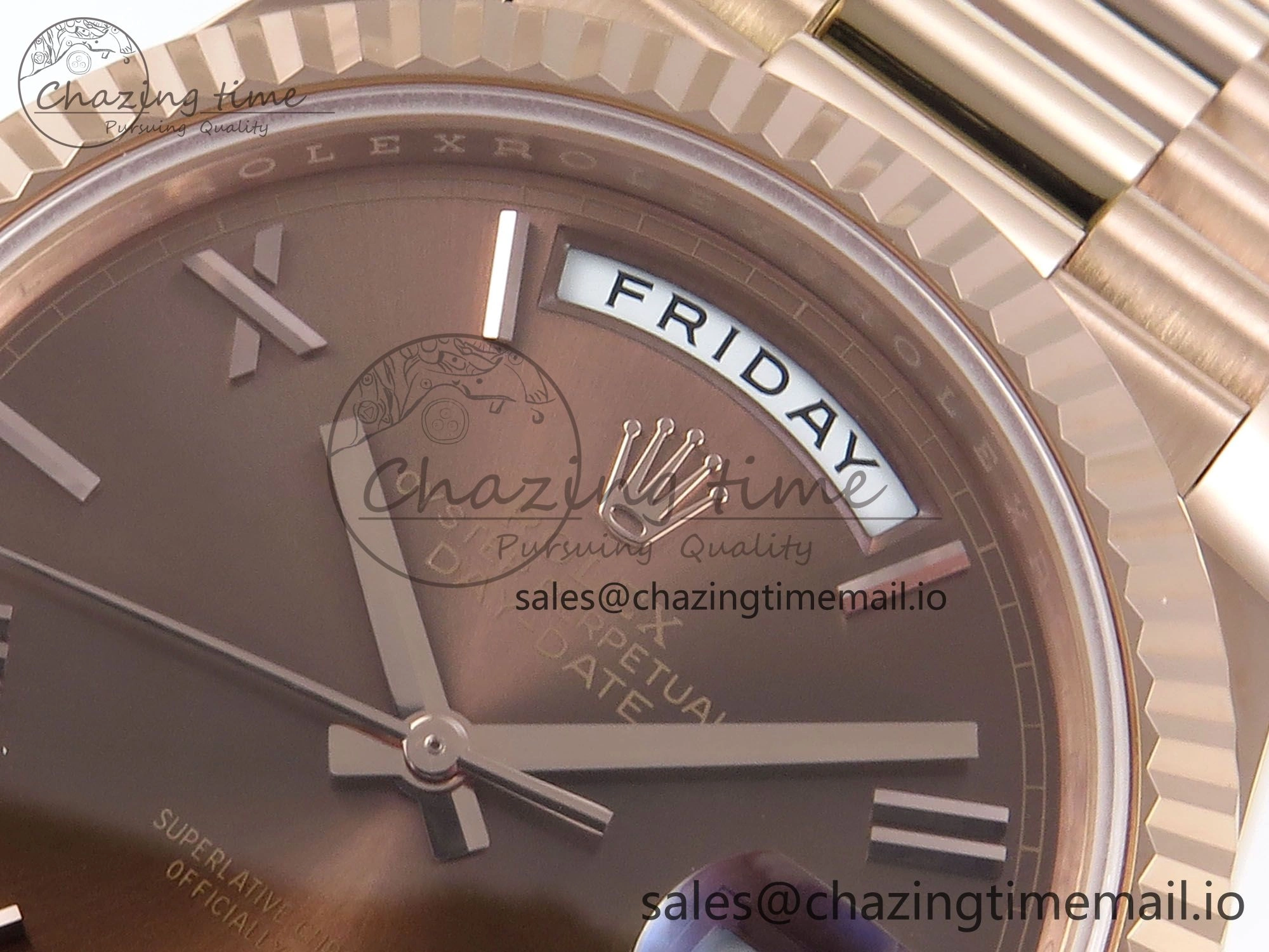 Day Date 40 RG 228235 Noob 1:1 Best Edition Brown Roman Dial on President Bracelet A2836 (Gain Weight) Affordable 794