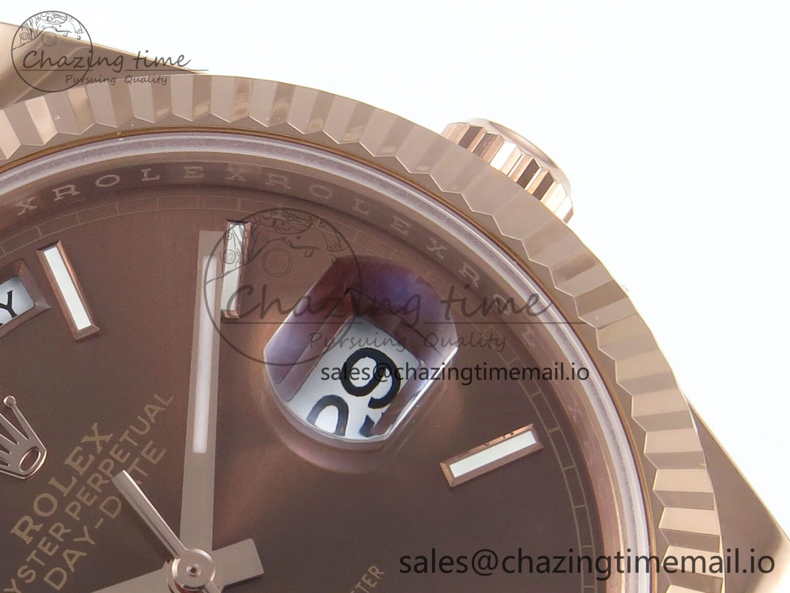 Packable Day Date 40 RG 228235 Noob 1:1 Best Edition Brown Stick Dial on President Bracelet A2836 (Gain Weight) 792