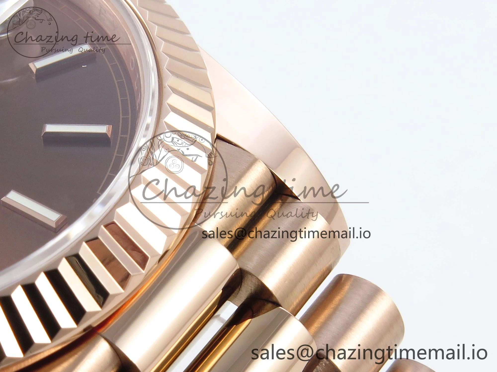 Packable Day Date 40 RG 228235 Noob 1:1 Best Edition Brown Stick Dial on President Bracelet A2836 (Gain Weight) 792