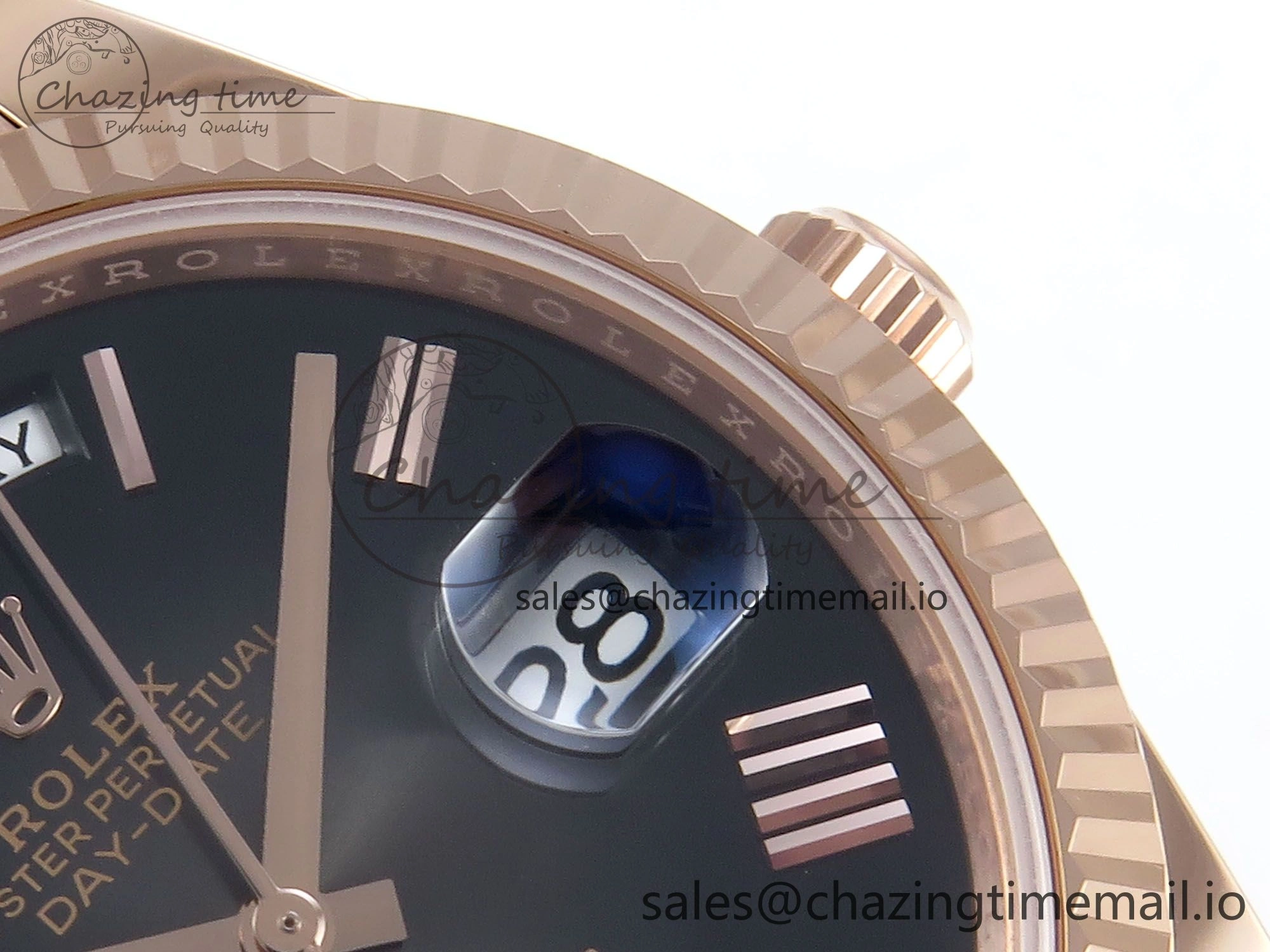 HighQuality Day Date 40 RG 228235 Noob 1:1 Best Edition Dark Gray Roman Dial on President Bracelet A2836 (Gain Weight) 793