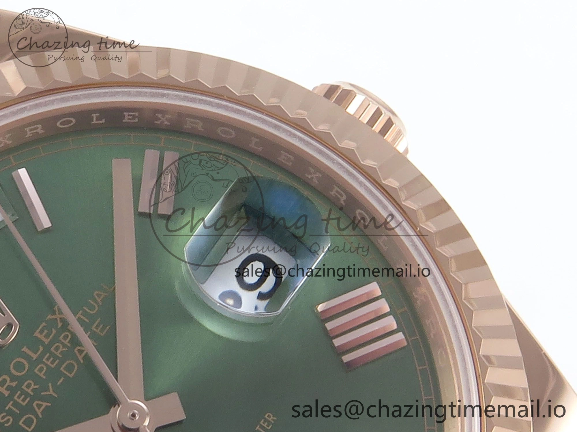 Day Date 40 RG 228235 Noob 1:1 Best Edition Green Roman Dial on President Bracelet A2836 (Gain Weight) QuickDry 791