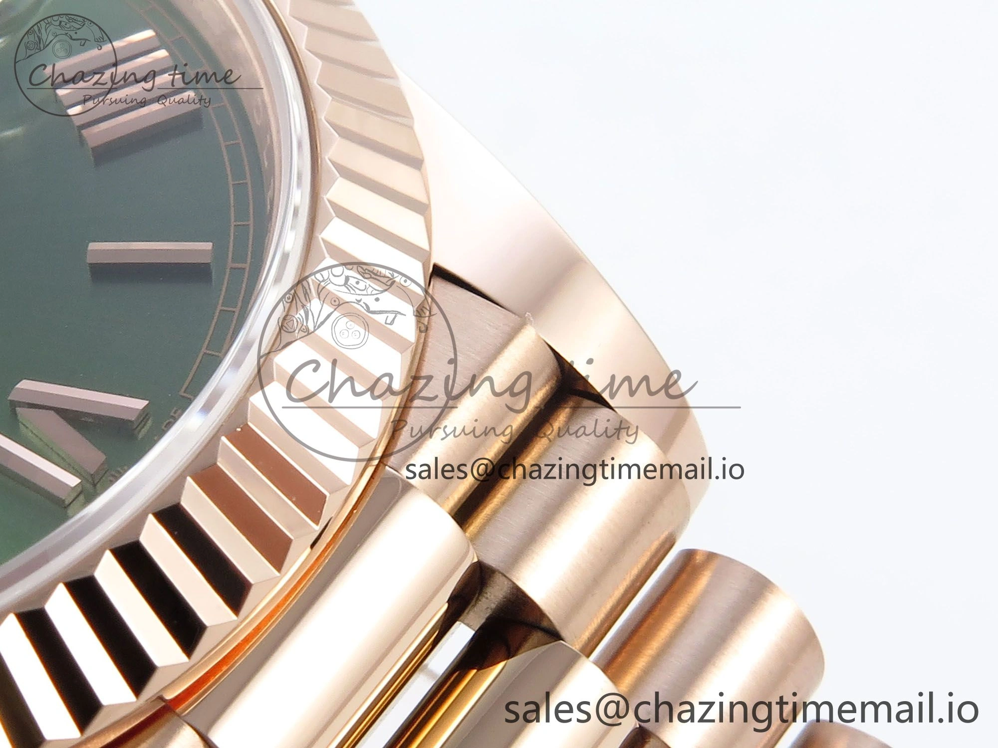 Day Date 40 RG 228235 Noob 1:1 Best Edition Green Roman Dial on President Bracelet A2836 (Gain Weight) QuickDry 791