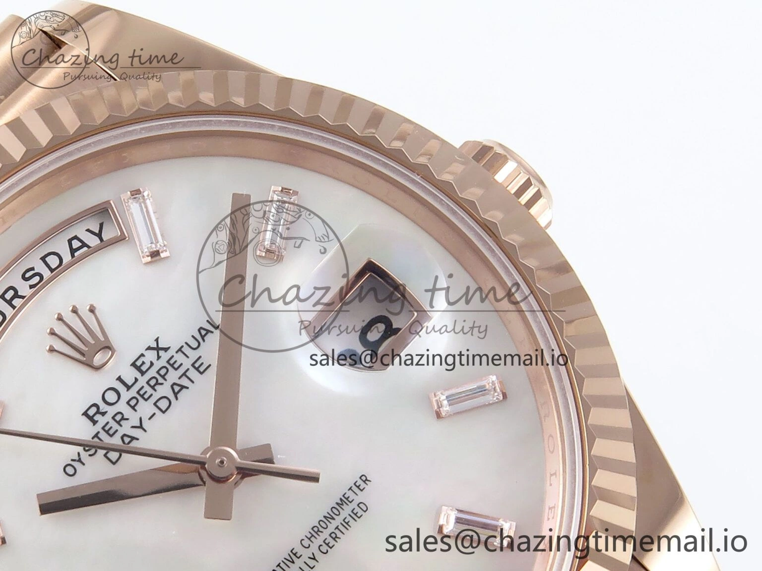Day Date 40 RG 228235 Noob 1:1 Best Edition White MOP Crystal Dial on President Bracelet A2836 (Gain Weight) NewStyle 788