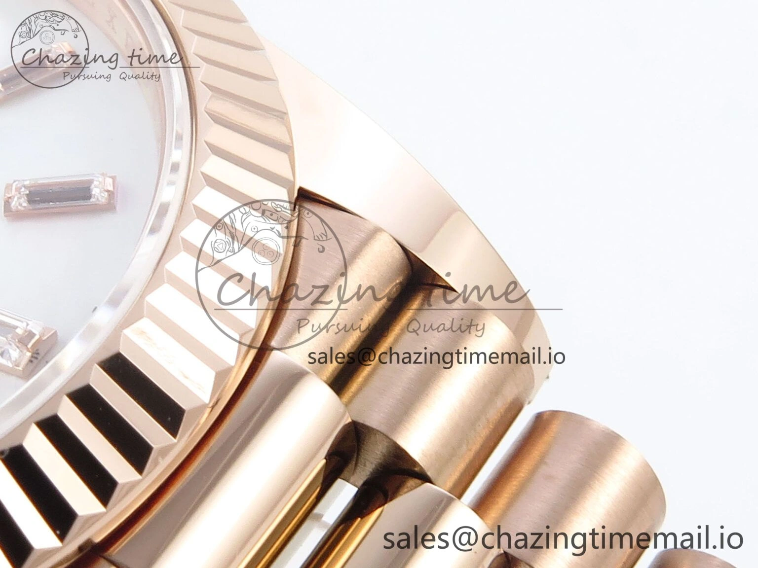 Day Date 40 RG 228235 Noob 1:1 Best Edition White MOP Crystal Dial on President Bracelet A2836 (Gain Weight) NewStyle 788
