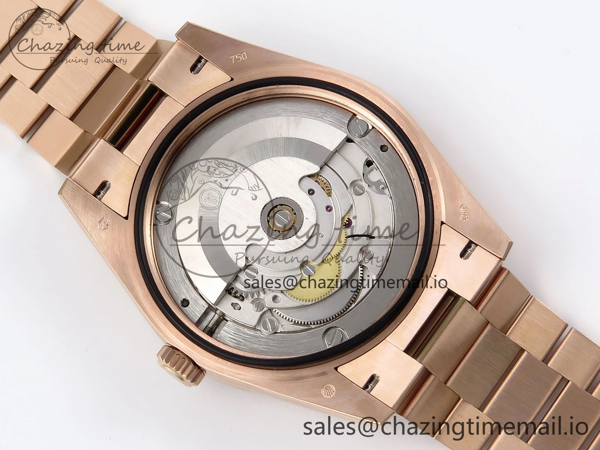 Day Date 40 RG 228235 QF 1:1 Best Edition Blue Dial Crystal Markers on President Bracelet VR WrinkleFree 1281