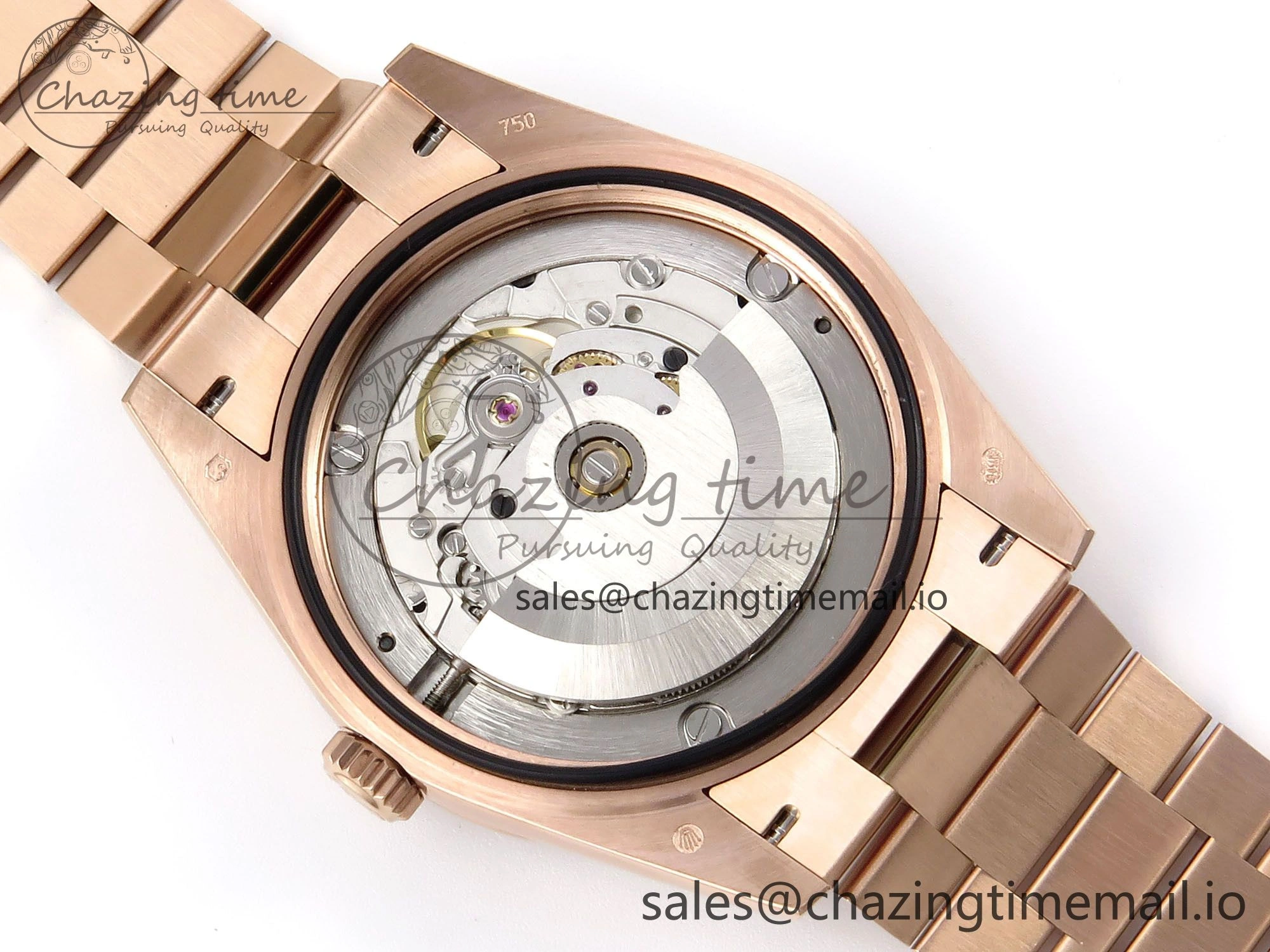 Practical Day Date 40 RG 228235 QF 1:1 Best Edition Diamonds Bezel Blue Dial Crystal Markers on President Bracelet VR 1283