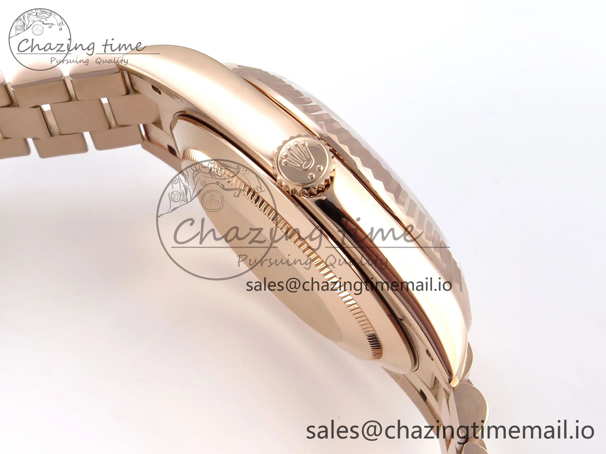 Practical Day Date 40 RG 228235 QF 1:1 Best Edition Diamonds Bezel Blue Dial Crystal Markers on President Bracelet VR 1283