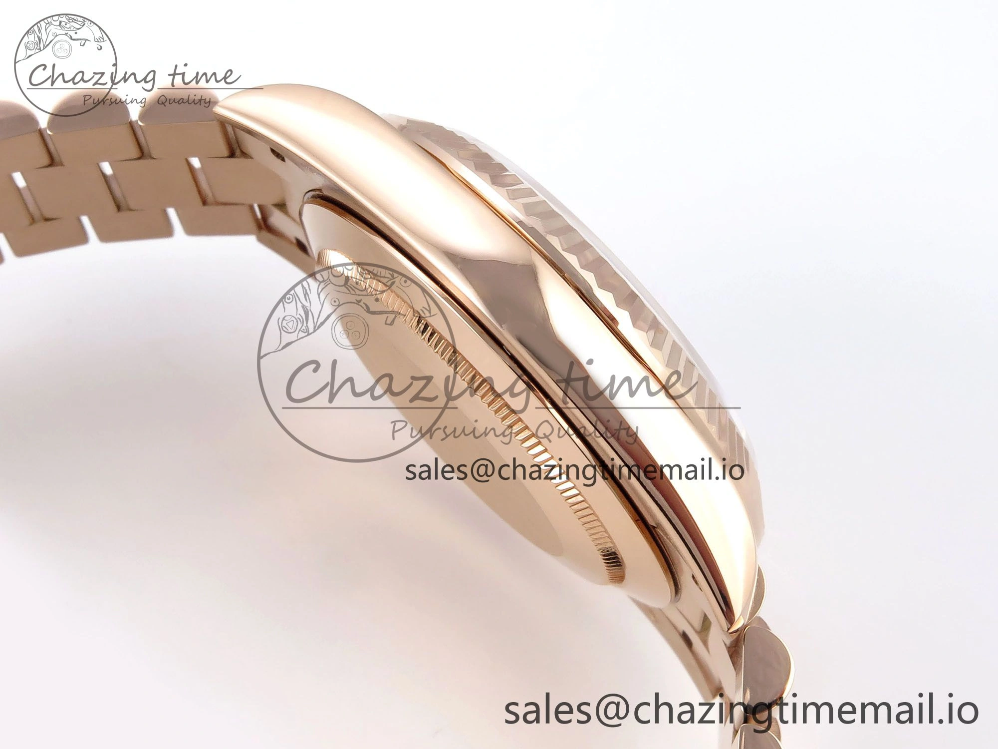 Practical Day Date 40 RG 228235 QF 1:1 Best Edition Diamonds Bezel Blue Dial Crystal Markers on President Bracelet VR 1283