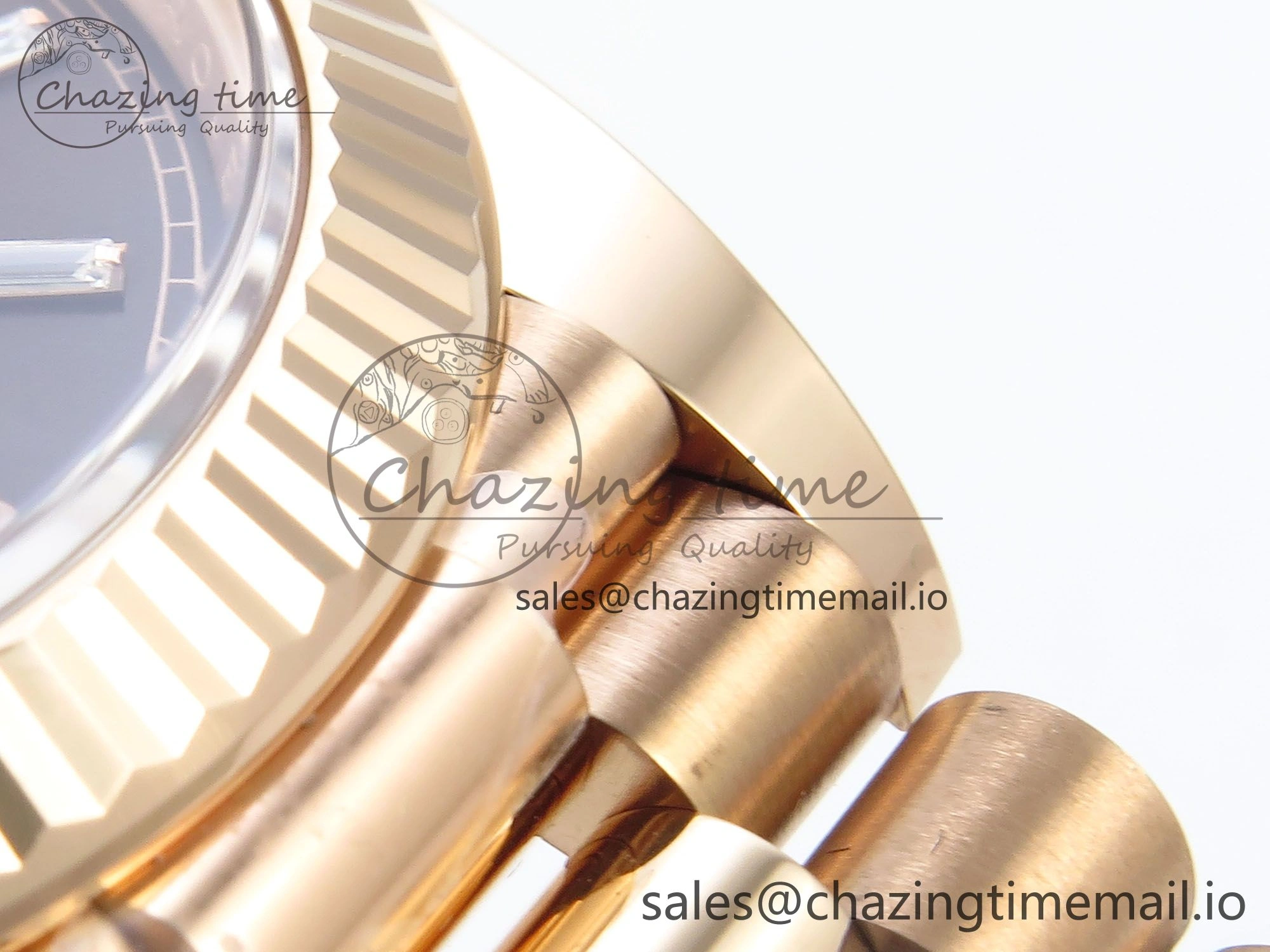 Day Date 40 RG 228235 THBF 1:1 Best Edition Black Crystal Dial on President Bracelet VR3255 V3 (Gain Weight) Flexible 377