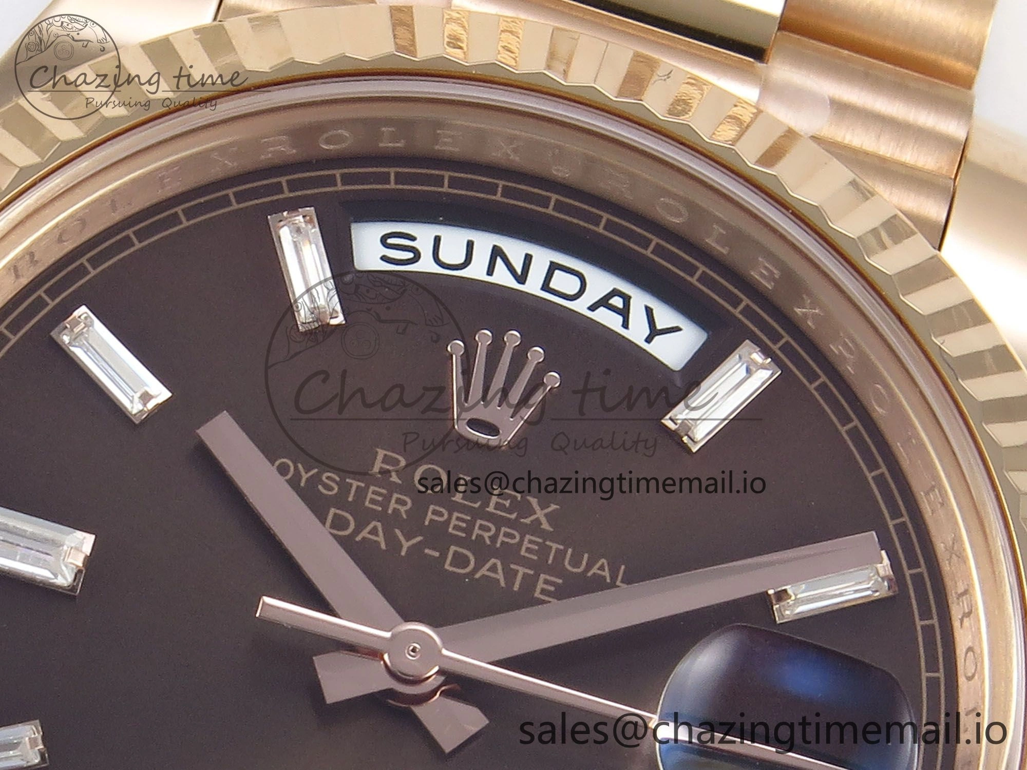 Day Date 40 RG 228235 THBF 1:1 Best Edition Black Crystal Dial on President Bracelet VR3255 V3 (Gain Weight) Flexible 377