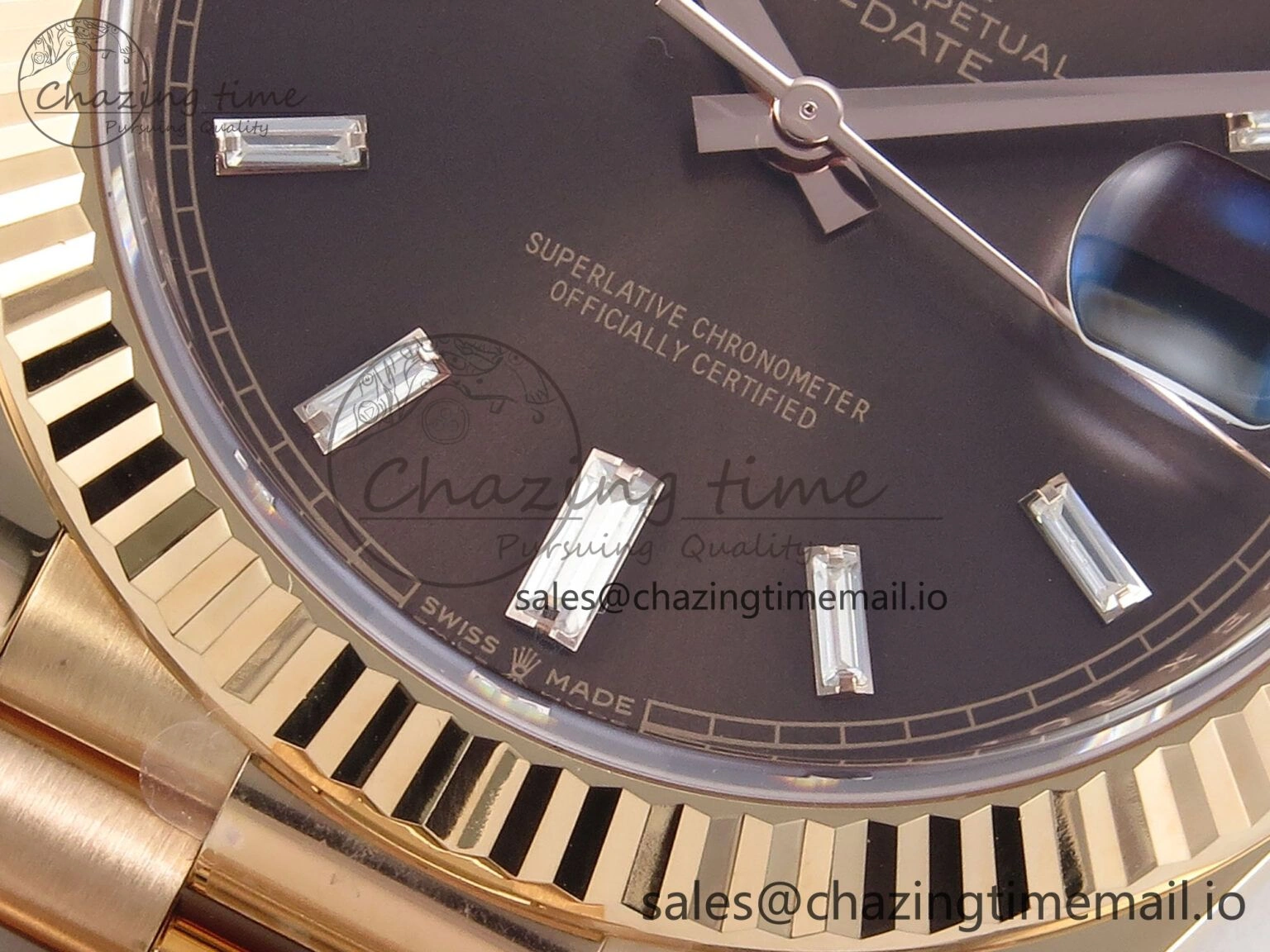 Day Date 40 RG 228235 THBF 1:1 Best Edition Black Crystal Dial on President Bracelet VR3255 V3 (Gain Weight) Flexible 377
