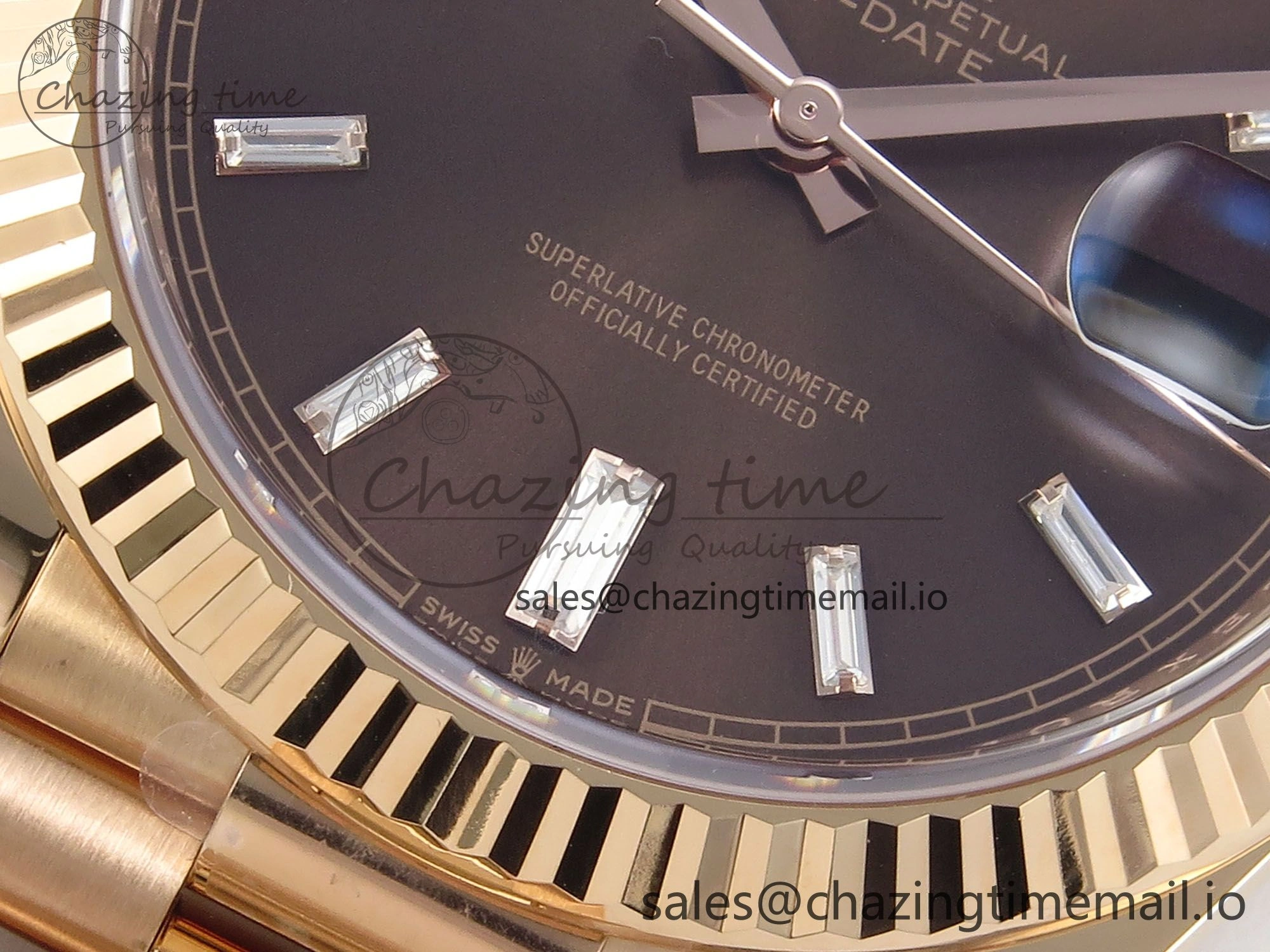 Day Date 40 RG 228235 THBF 1:1 Best Edition Black Crystal Dial on President Bracelet VR3255 V3 (Gain Weight) Flexible 377