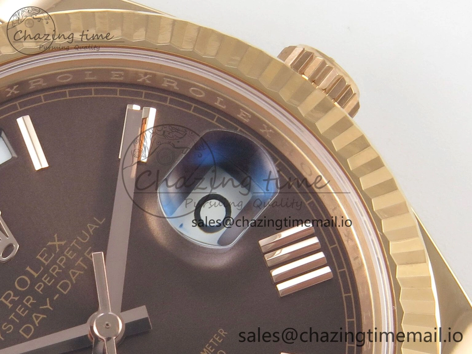 Day Date 40 RG 228235 THBF 1:1 Best Edition Brown Roman Dial on President Bracelet VR3255 V3 (Gain Weight) HighPerformance 261