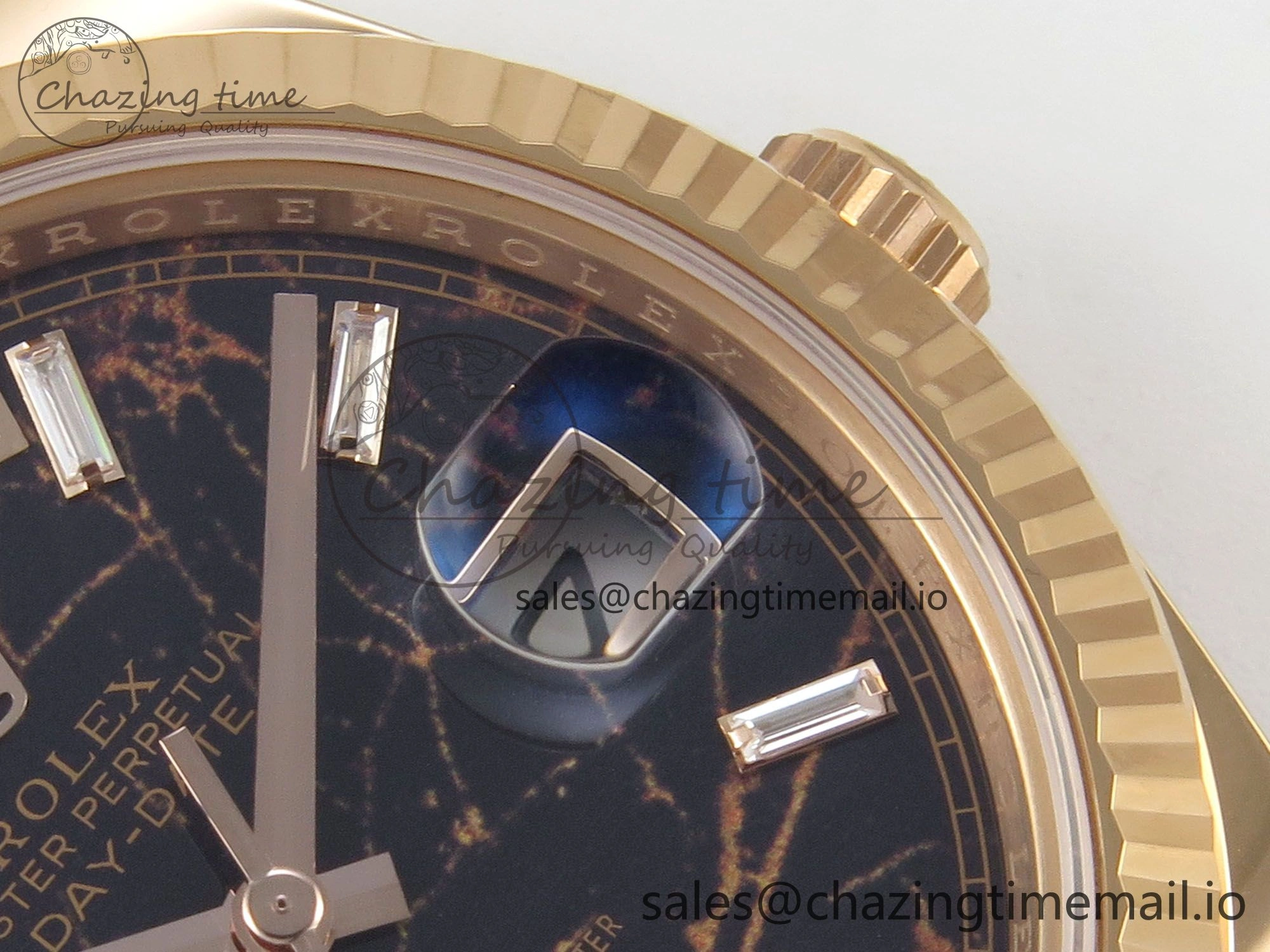 Day Date 40 RG 228235 THBF 1:1 Best Edition Eisenkiesel Crystal Dial on President Bracelet VR3255 V3 (Gain Weight) Tailored 258